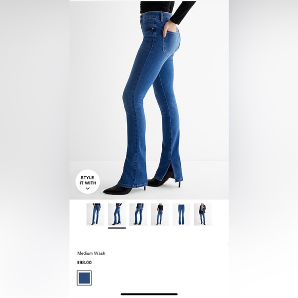 EXPRESS midrise hyperstretch skyscraper jean - Picture 8 of 11